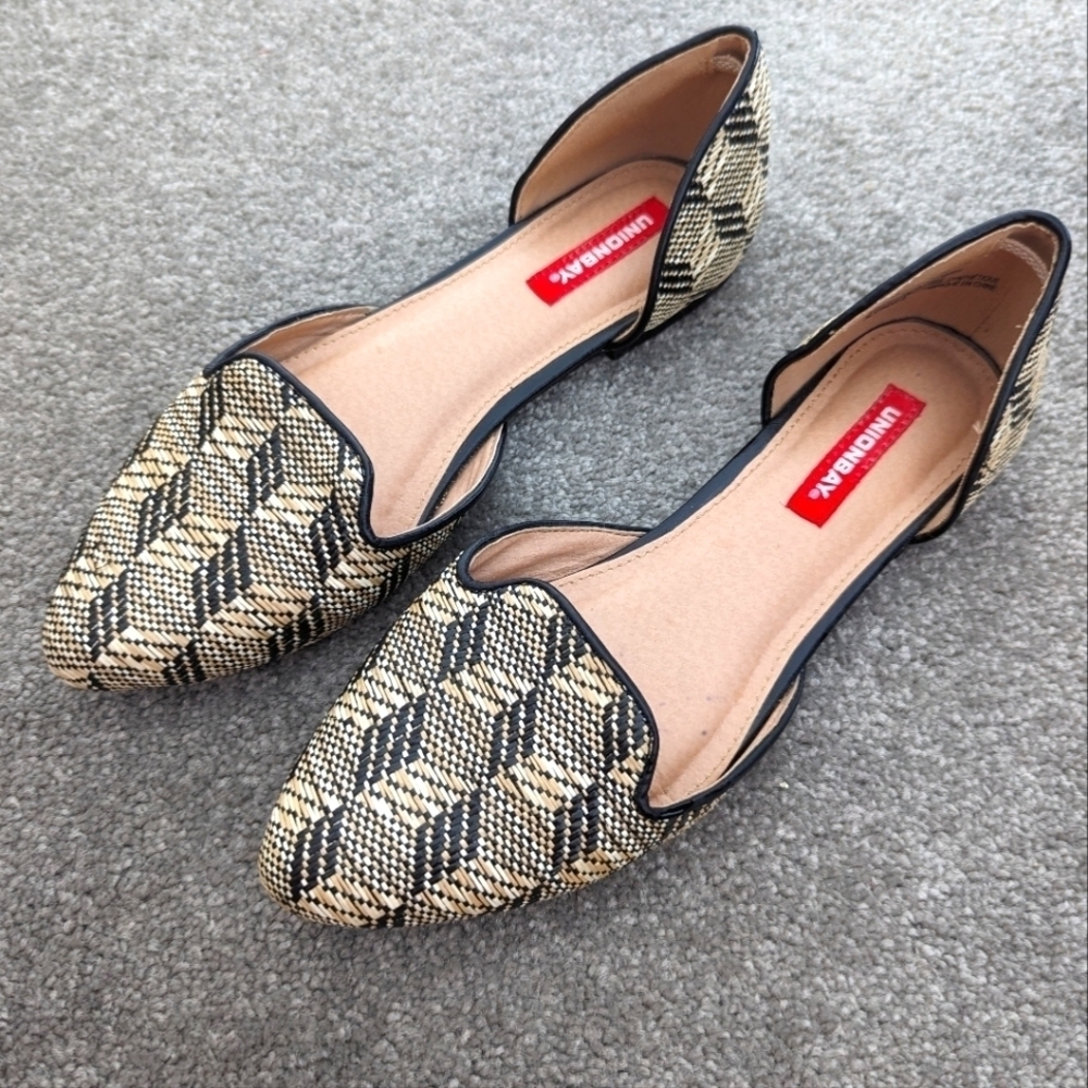 UNIONBAY Women's Winston Ballet Flat woven loafers size 7